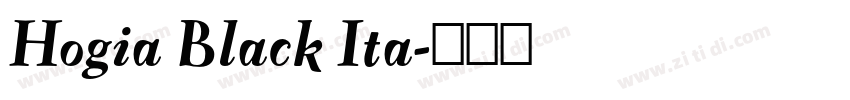 Hogia Black Ita字体转换 Hogia Black Ita字体转换